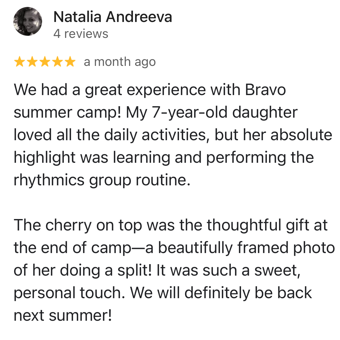 Bravo Gymnastics Review 1